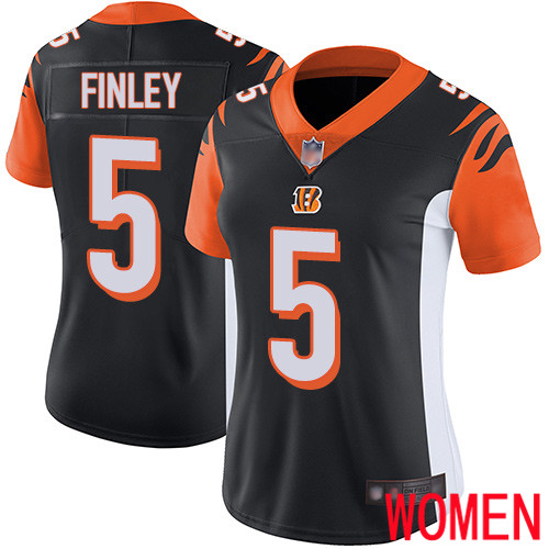 Cincinnati Bengals Limited Black Women Ryan Finley Home Jersey NFL Footballl #5 Vapor Untouchable->cincinnati bengals->NFL Jersey